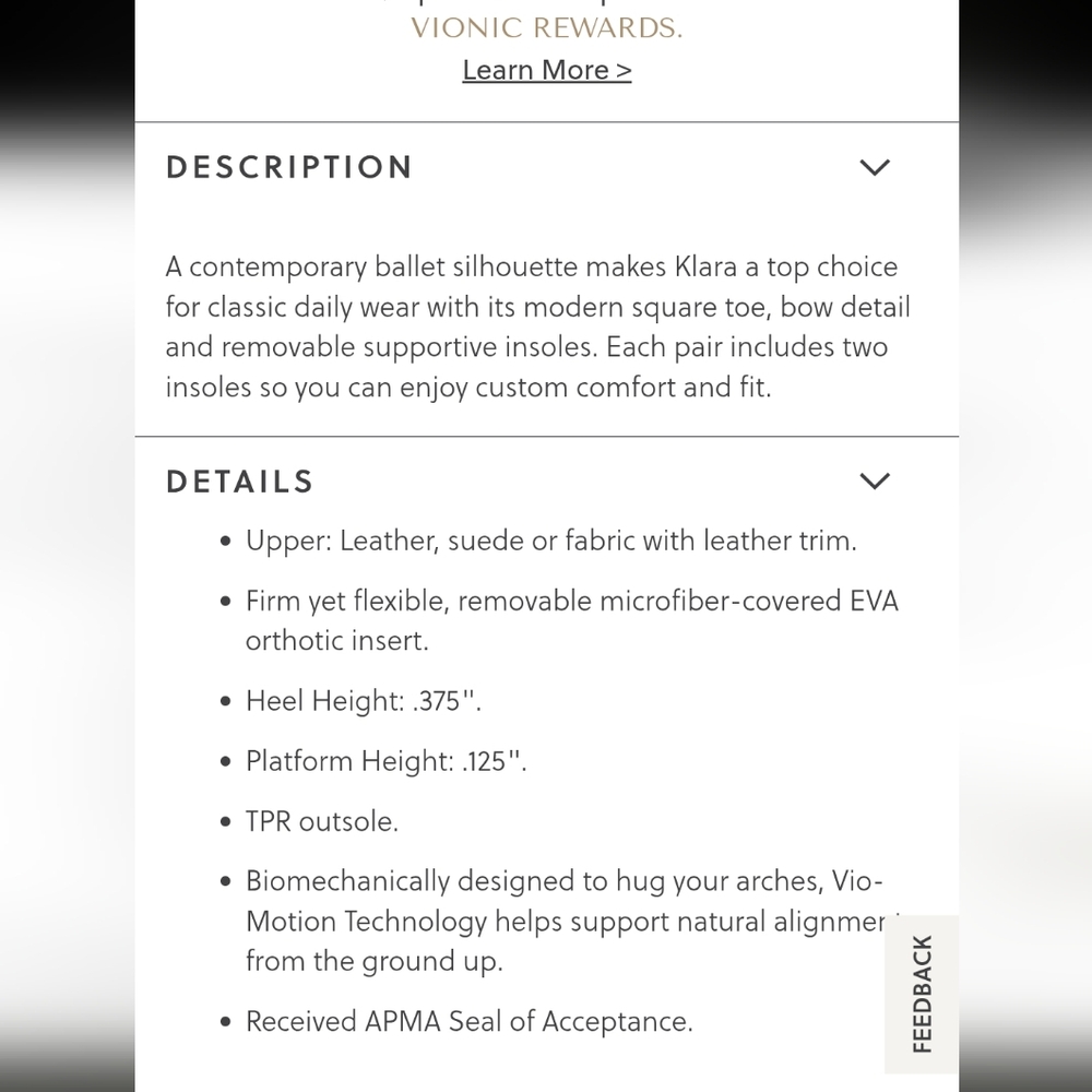 Vionic Black Klara Ballet Flat Bow - image 3